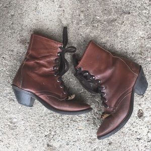 LAREDO vintage lace-up cowboy boots MADE IN USA